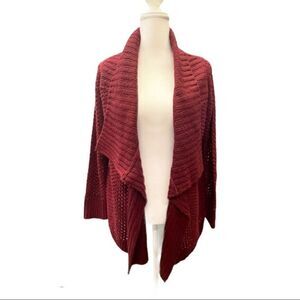 Oversized Burgundy‎ Knit Cardigan
